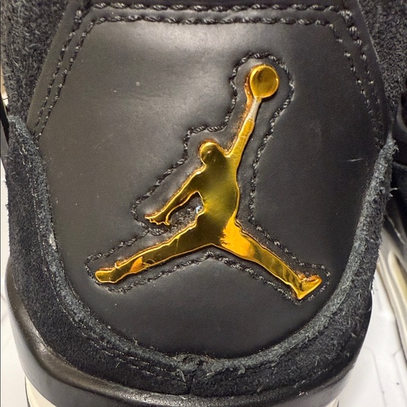 Jordan 4s Royalty Retro Sneakers in Black and Gold - Picture 9 of 11